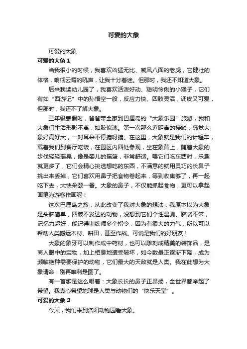 可爱的大象