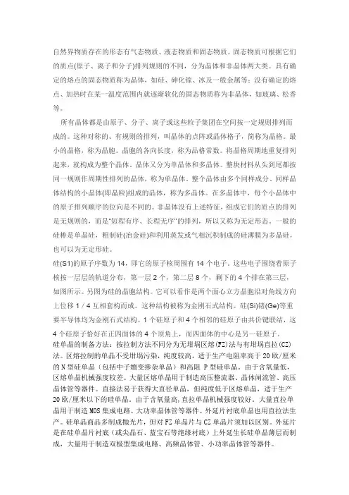 硅的晶体结构