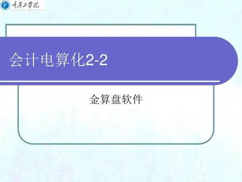 金算盘操作应用