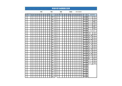 学生成绩总表excel模板