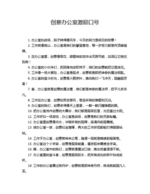 创意办公室激励口号