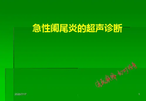阑尾炎超声诊断王建军PPT课件