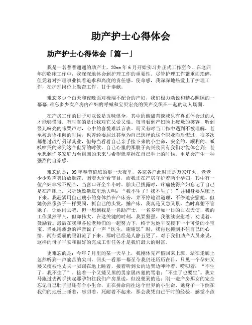 助产护士心得体会