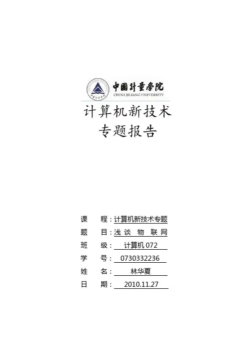 计算机新技术专题报告