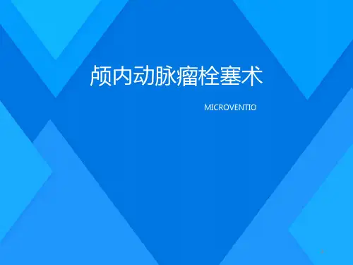 颅内动脉瘤栓塞术PPT课件