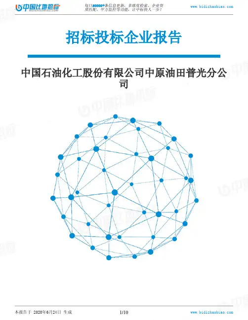 中国石油化工股份有限公司中原油田普光分公司-招投标数据分析报告