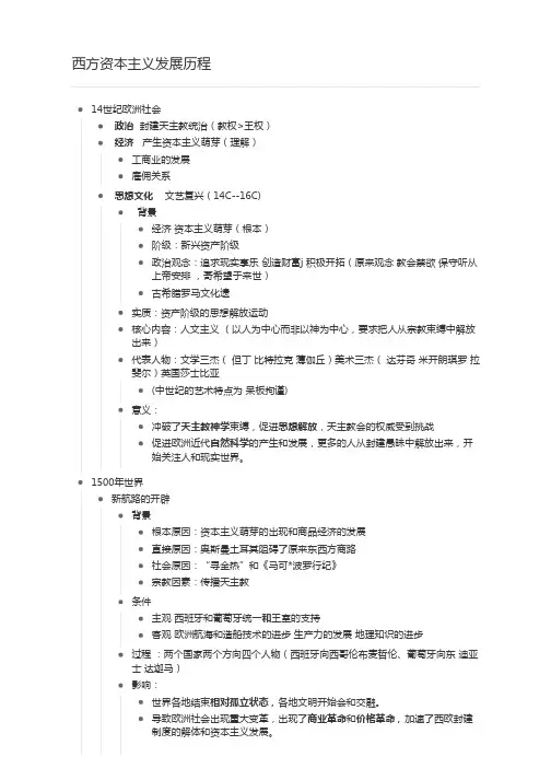 资本主义发展历程