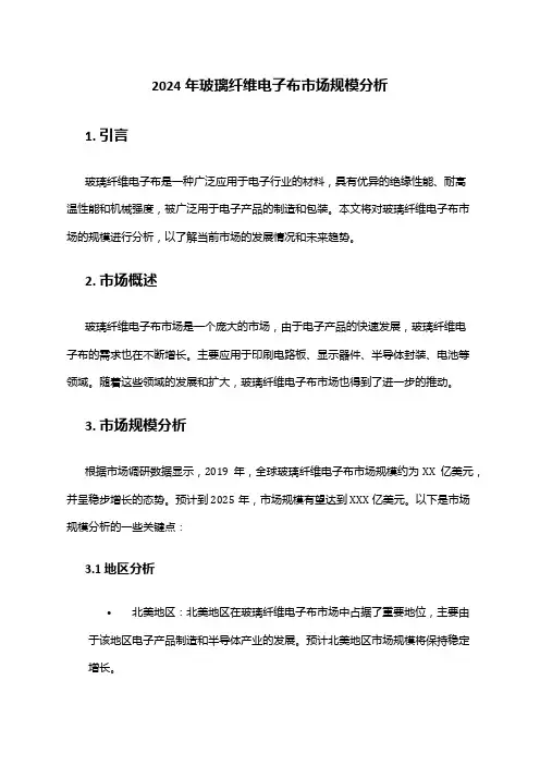 2024年玻璃纤维电子布市场规模分析
