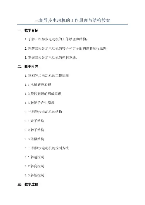 三相异步电动机的工作原理与结构教案