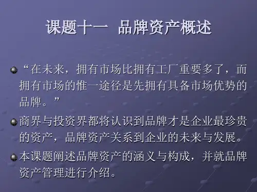 品牌资产概述
