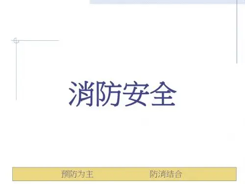 消防安全培训教材(PPT 30张)