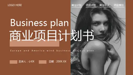 欧美风商业计划书通用PPT模板
