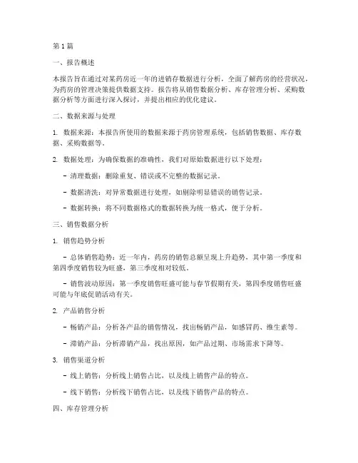 药房进销存数据分析报告(3篇)