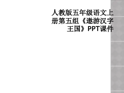 人教版五年级语文上册第五组遨游汉字王国PPT课件