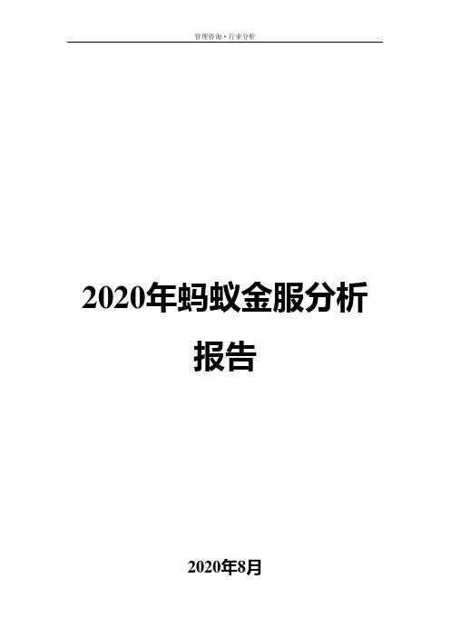2020年蚂蚁金服分析报告