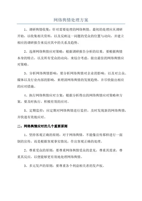 网络舆情处理方案