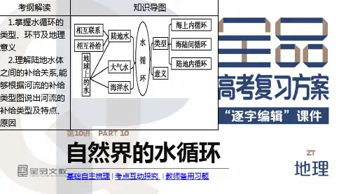高三地理一轮复习课件  1.9自然界的水循环