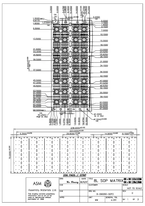 IC集成电路SOP8L框架图