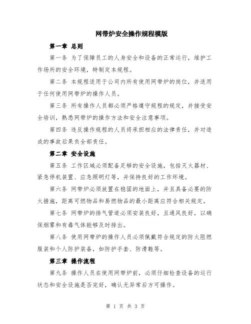 网带炉安全操作规程模版