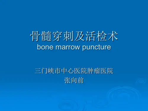 骨髓穿刺和骨髓活检术