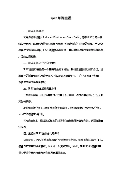 ipsc细胞直径