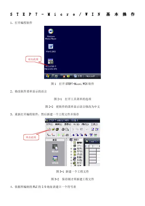 STEP7-MicroWIN软件基本操作