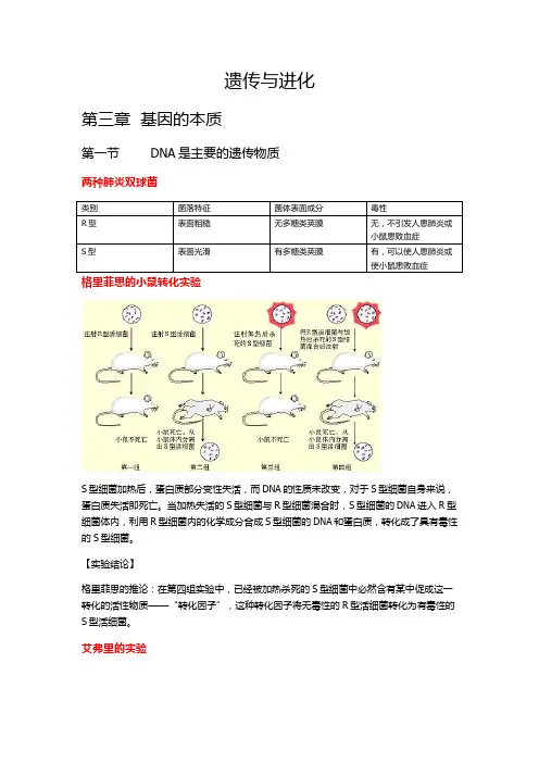 必修二  第3章  基因的本质知识点总结