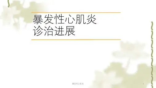 暴发性心肌炎ppt课件