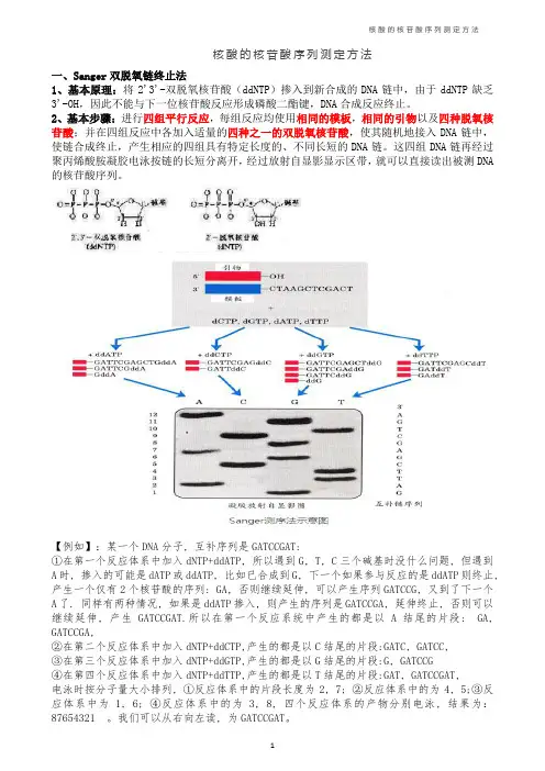 核酸的核苷酸序列测定方法