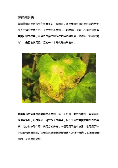 嘧菌酯深入解读