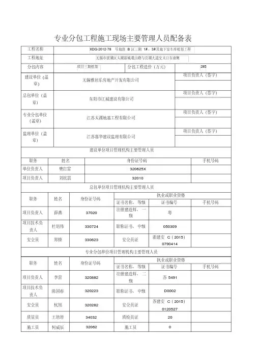 专业分包工程施工现场主要管理人员配备表.pdf