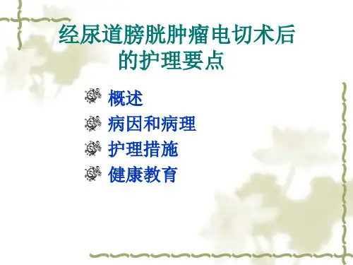201611 N1 TURBT术后的护理要点