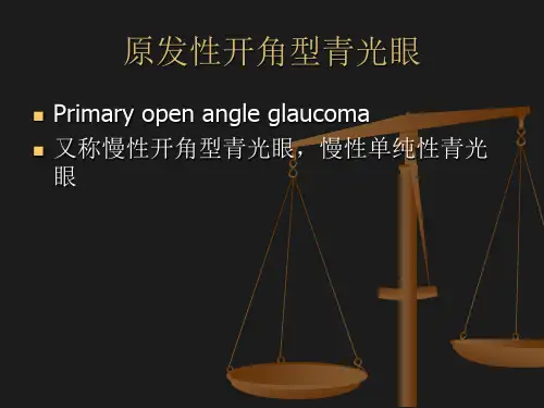 原发性开角型青光眼讲解