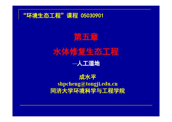 生态工程课件第五章水体修复-人工湿地