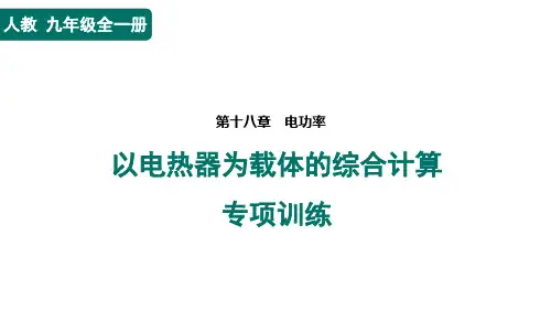 2024年中考物理专训 以电热器为载体的综合计算 