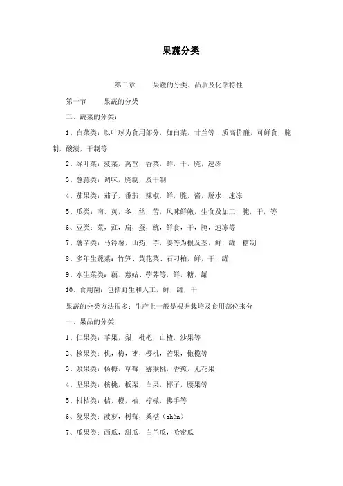 果蔬分类——精选推荐