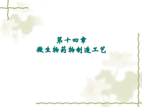 生物制药工艺学第14章微生物药物制造工艺2007