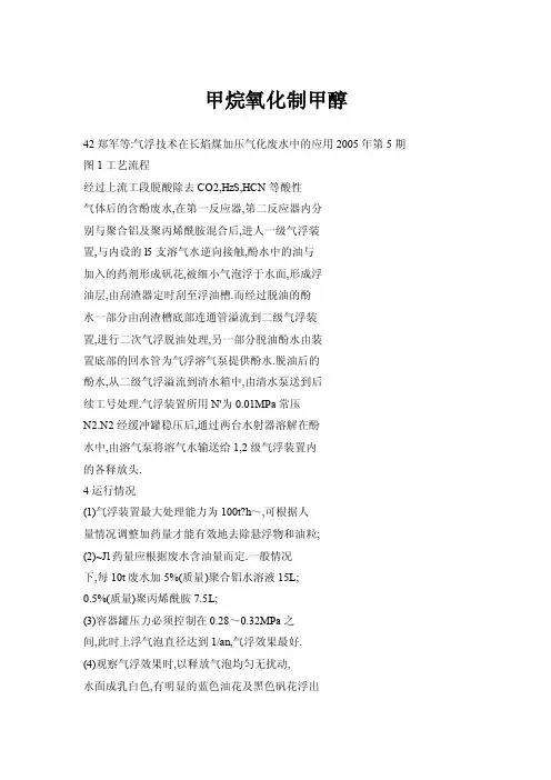 甲烷氧化制甲醇