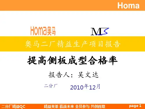 DMAIC项目改进报告 ppt课件