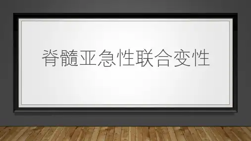 脊髓亚急性联合变性