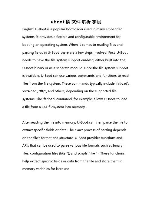 uboot 读 文件 解析 字段