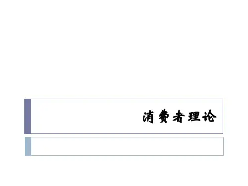 微观经济学-消费者理论