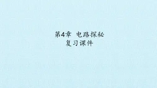 浙教版科学八年级上册： 电路探秘 复习精品课件(119张)