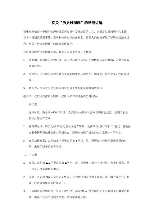 历史时间轴详细讲解