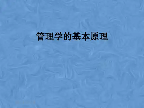 管理学的基本原理