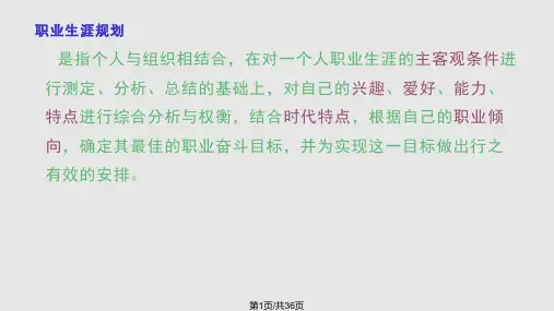 高中生职业生涯规划主题班会PPT课件