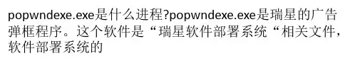 popwndexe.exe是什么进程,怎么禁止popwndexe.exe启动？
