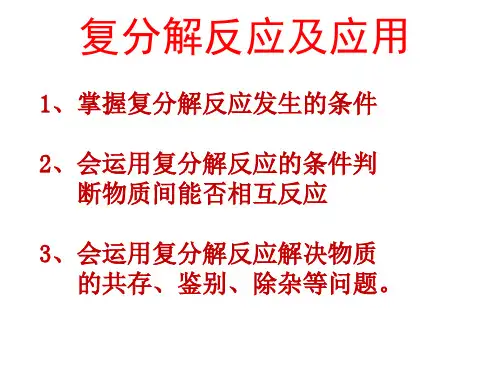 2《复分解反应专题》复习PPT课件