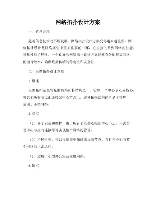 网络拓扑设计方案