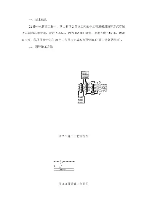 顶管施工组织方案设计